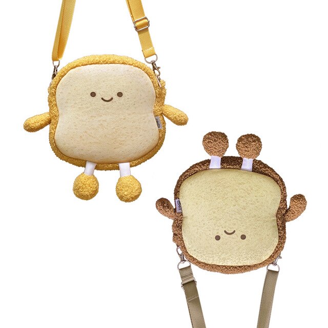 Kawaii Bread Toast Backpack Plush