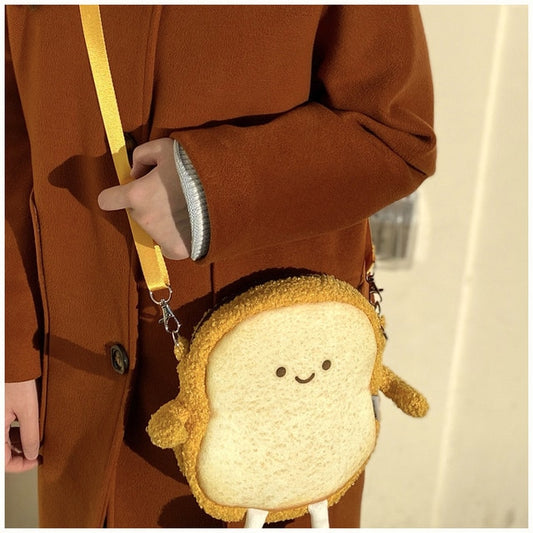 Kawaii Bread Toast Backpack Plush