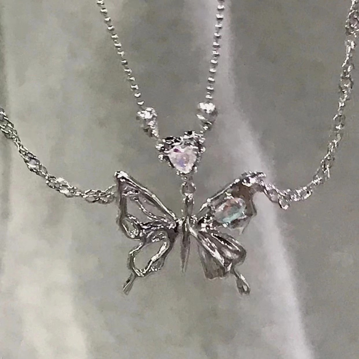 Crystal Butterfly Necklace