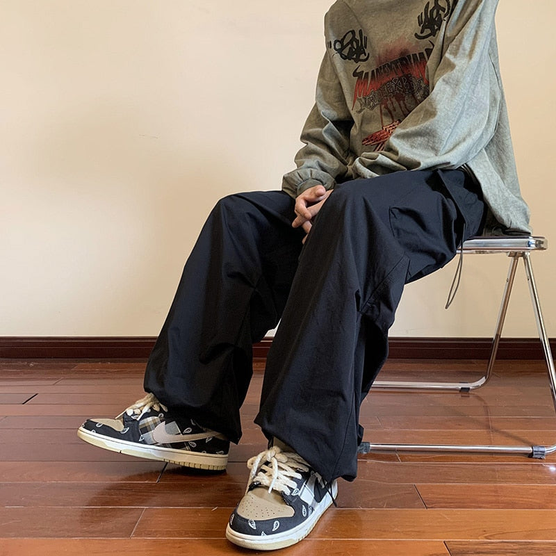 Cargo Pants Black Harajuku Streetwear