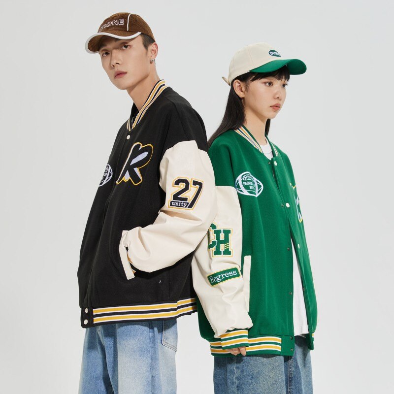 Oversize Unisex Baseball Jacket