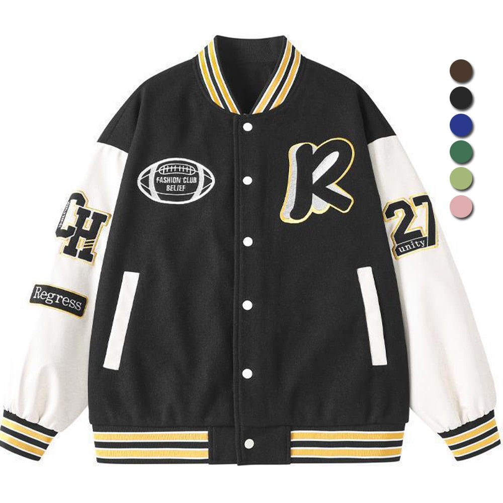 Oversize Unisex Baseball Jacket