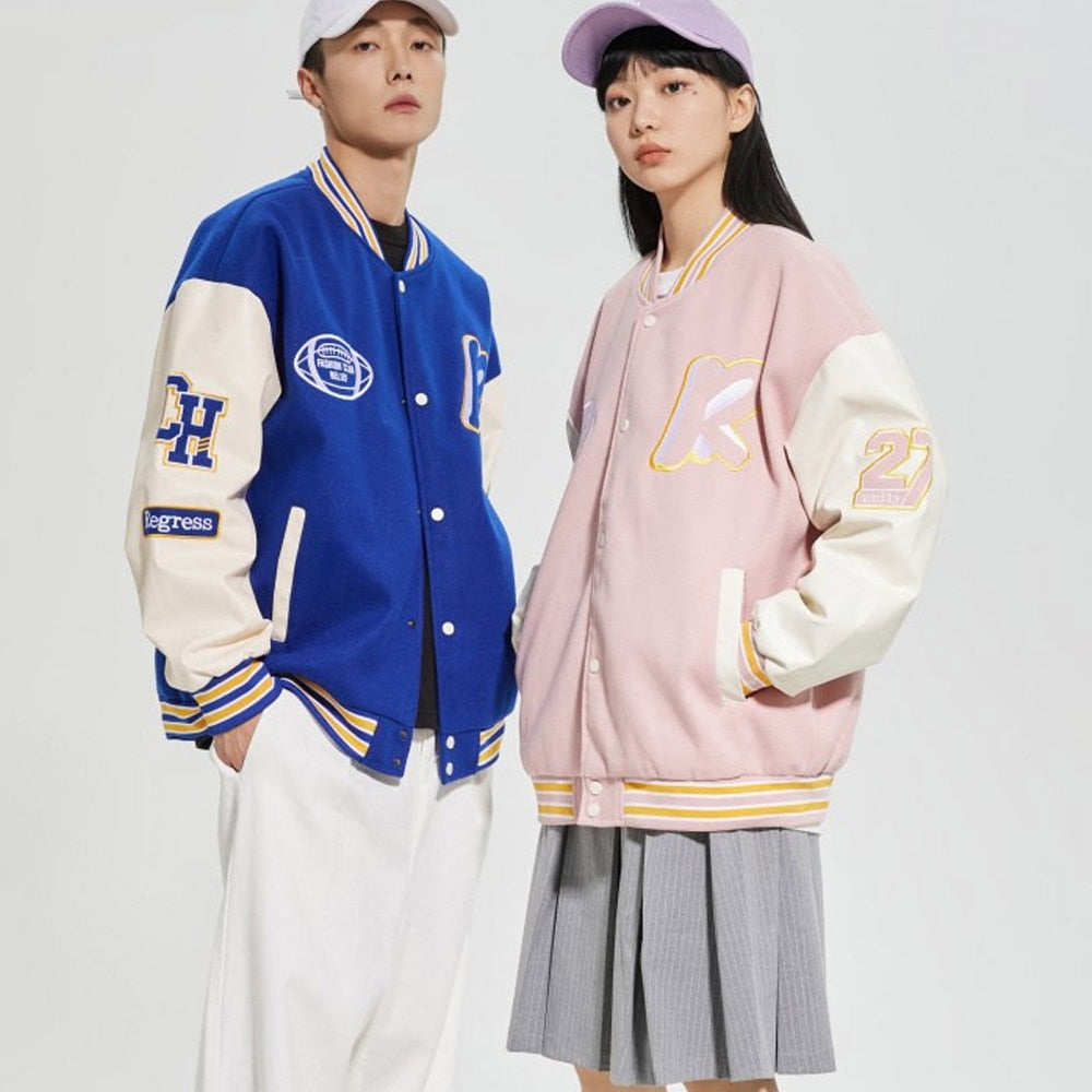 Oversize Unisex Baseball Jacket