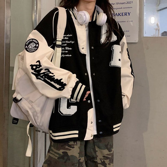 Varsity Baseball/Bomber Jacket Harajuku Oversized Y2K Streetwear