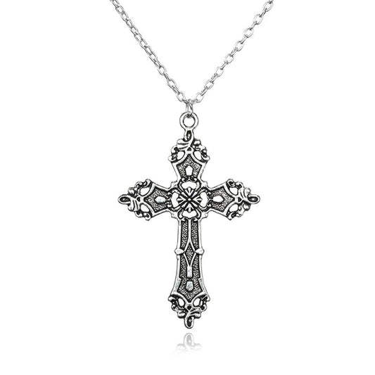 Vintage Crosses Pendant Necklace Goth Jewelry Accessories Chain Y2k Fashion Women